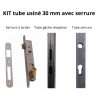 Kit serrure et tubes usinés 30 mm pour portail battant