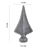 Pointe de lance en acier sur base ronde