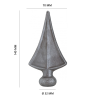 Pointe de lance en acier sur base ronde