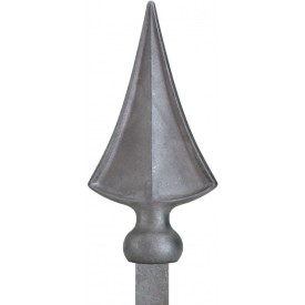 Pointe de lance en acier avec tige carrée de 14 mm