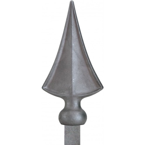 Pointe de lance en acier avec tige carrée de 14 mm