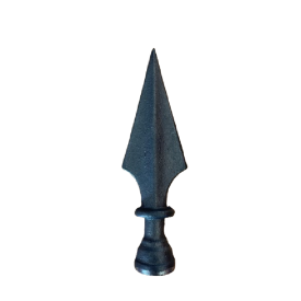 Grande pointe de lance en fonte à emboîter sur barreau rond de 16mm