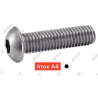 Vis tête bombée six pans creux inox A4 - anticorrosion
