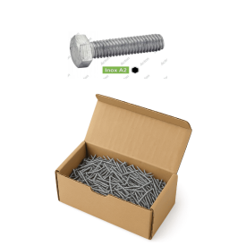 Vis tête hexagonale inox A2 – Filetage total DIN 933
