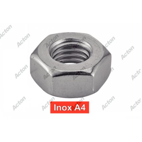 Écrou hexagonal DIN 934 inox A4 M1,6 à M52