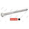 VIS À BOIS TÊTE HEXAGONALE INOX A4 – TIREFOND DIN 571