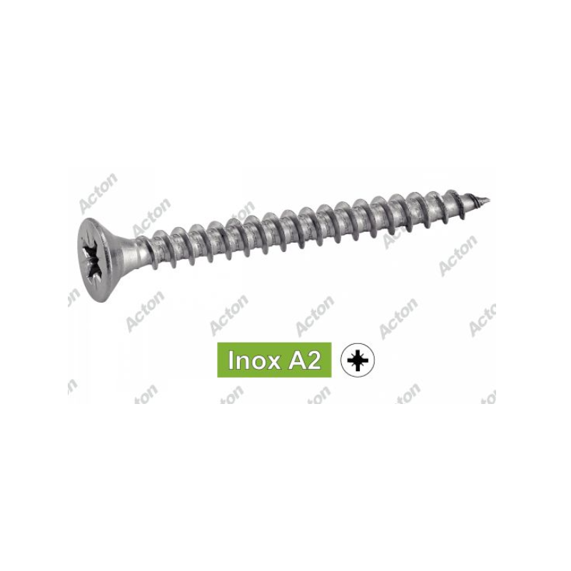 Vis bois aggloméré inox Pozidrive A2 – Fixation précise
