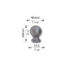 Boule d'ornement en acier sur socle rond Ø35 à 110 mm