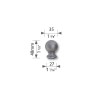 Boule d'ornement en acier sur socle rond Ø35 à 110 mm