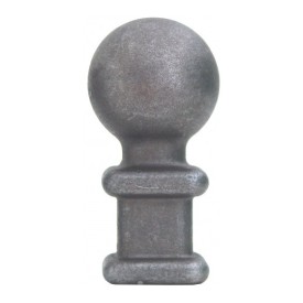 Boule d'ornement en acier sur base carrée pour clôtures et portails