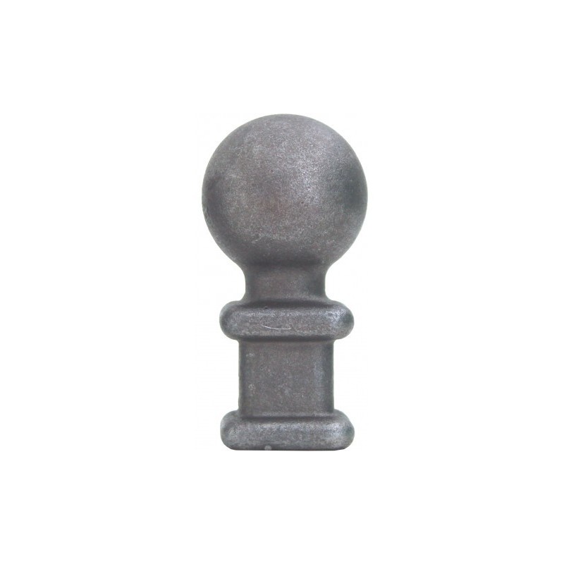 Boule d'ornement pour barreaux de clôtures et portails - base carrée
