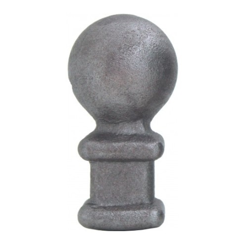 Boule d'ornement en acier sur base carrée pour clôtures et portails