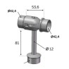 Connecteur réglable en T inox 316 pour tube Ø42,4 mm
