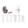 Roue gorge V portail coulissant acier zingué ou inox – Ø60 à Ø200 mm
