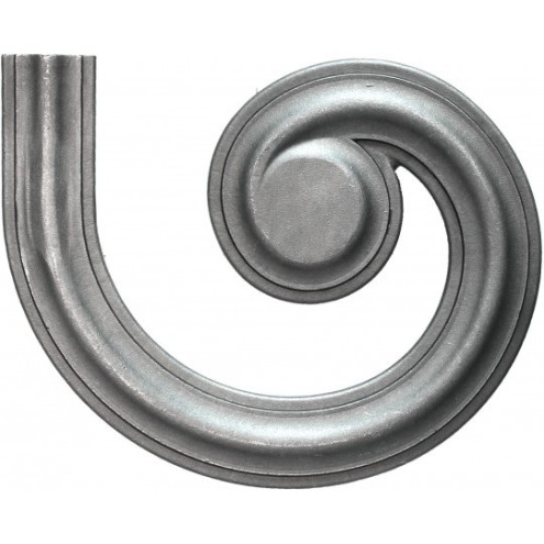 Départ latéral en acier pour main-courante moulurée 44 x 14 mm
