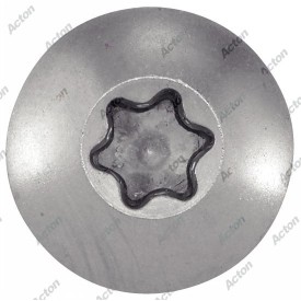 Boîte de vis de penture inox A4 à tête cylindrique large Six Lobes.