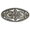 Palmette en aluminium avec feuillage dans cadre oval - 340 x 170 mm