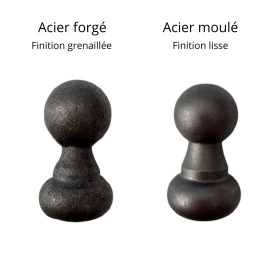 Boule d'ornement pour barreaux de clôtures et portails - base ronde