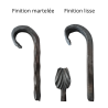 Volute courte J acier forgé – carré lisse ou martelé 150x70 mm