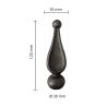 Pointe de lance en acier 120 ou 150 mm pour clôture, grille et portail