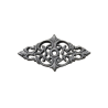 Palmette décorative en aluminium de petite dimension - 200 x105 mm