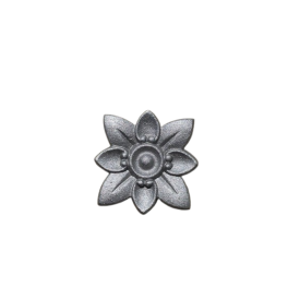 Fleur décorative en aluminium Ø80 mm épaisseur 5 mm pour portail et ferronnerie
