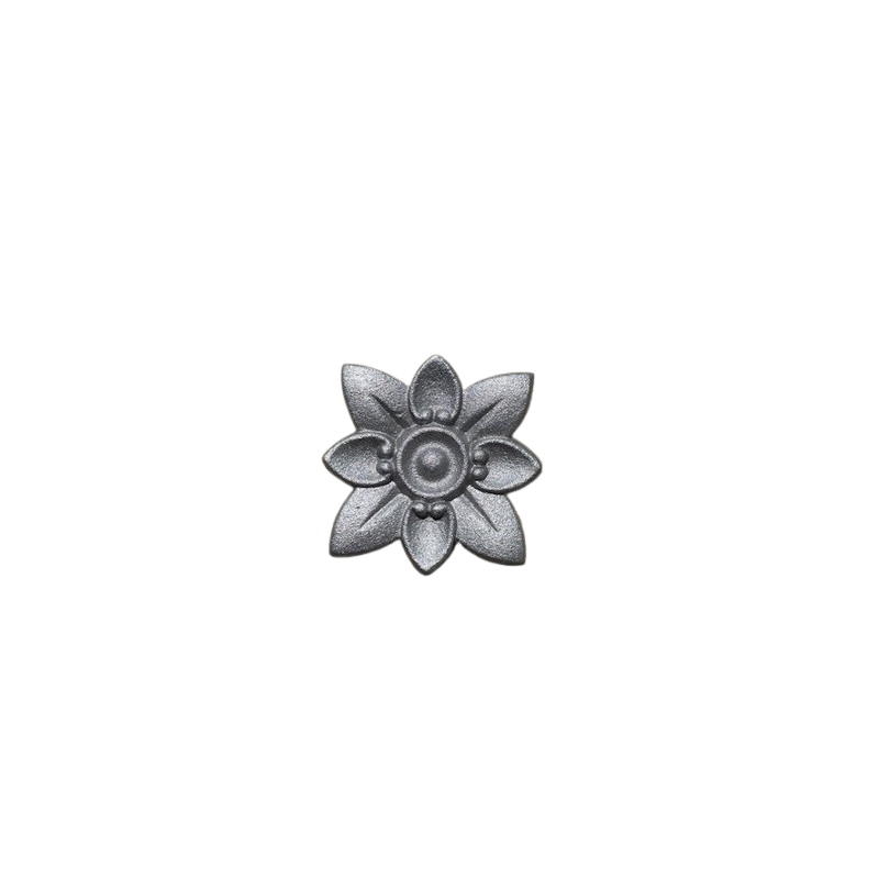 Fleur décorative en aluminium Ø80 mm épaisseur 5 mm pour portail et ferronnerie