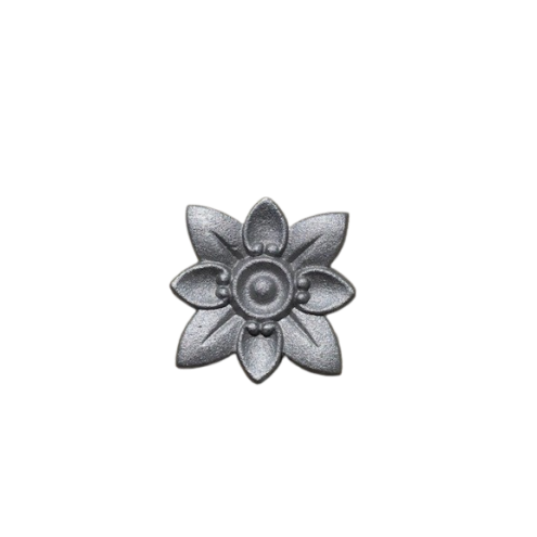 Fleur décorative en aluminium Ø80 mm épaisseur 5 mm pour portail et ferronnerie