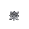Fleur décorative en aluminium Ø80 mm épaisseur 5 mm pour portail et ferronnerie