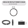 Cercle en fer plat 40 x 8 mm - Diamètre 140 mm