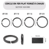 Cercle en fer plat 16x4 mm - Diamètre 100 à 120 mm