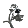 Décor vigne fer forgé 800x165 mm – feuille + grappe – Ø14 mm
