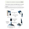 Douille D12/20 adaptateur pour pivot de portail - Hauteur 25 mm