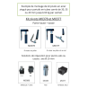 Kit pivots haut et bas avec fixation au pilier pour portails légers