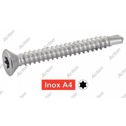 Vis autoperceuse tête fraisée six lobes - Inox A4