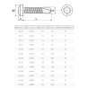 Vis autoperceuse à tête cylindrique en inox A4