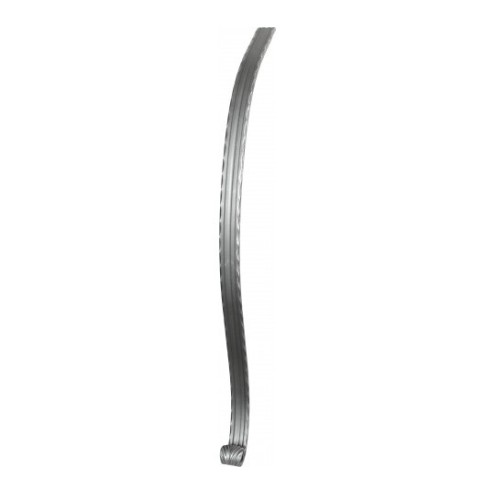 Départ galbé pour main courante martelée 40 x 8 mm