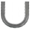 Coude à 180° pour main courante martelée 40 x 8 mm