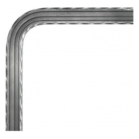Coude à 90° pour main courante martelée 40 x 8 mm