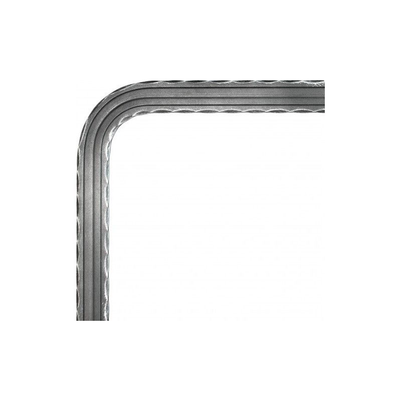 Coude à 90° pour main courante martelée 40 x 8 mm