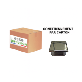 Carton d'embouts pour tube carré chromé mat ou brillant - Patin fin