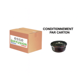 Carton embout de tube rond patin fin chromé