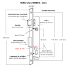 Serrure encastrable en Inox pour tube de 40mm