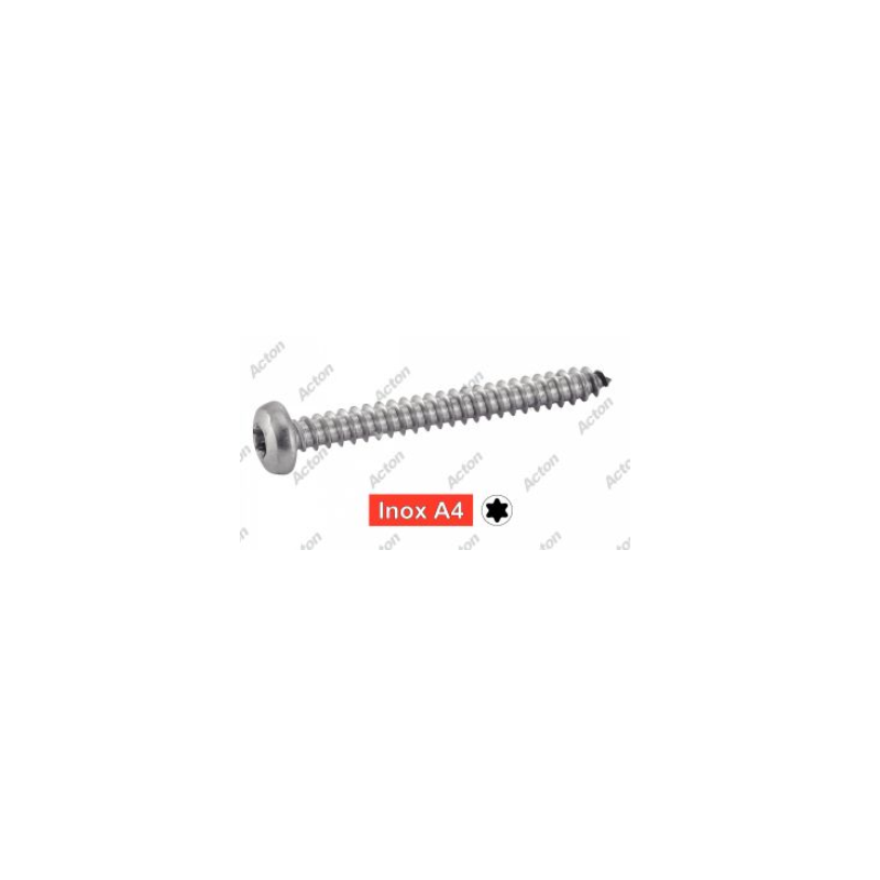 Vis à tôle tête cylindrique large en Inox A4