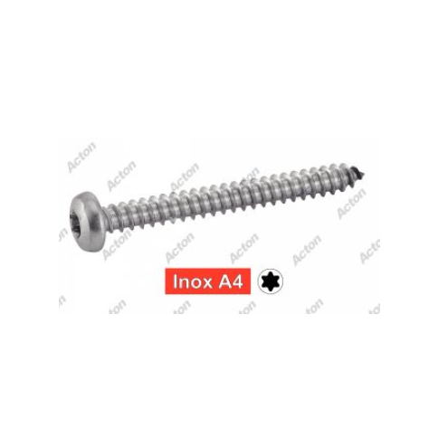 Vis à tôle tête cylindrique large en Inox A4