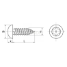 Vis à tôle tête cylindrique large en Inox A4
