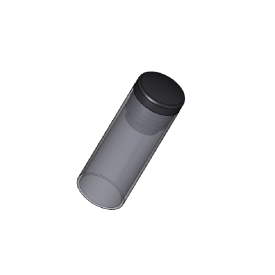 EMBOUT PATIN ÉPAIS RENTRANT ROND BOUCHON NOIR BLANC M8001