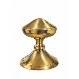 Bouton laiton poli Ø75 mm avec tige M8 pour porte