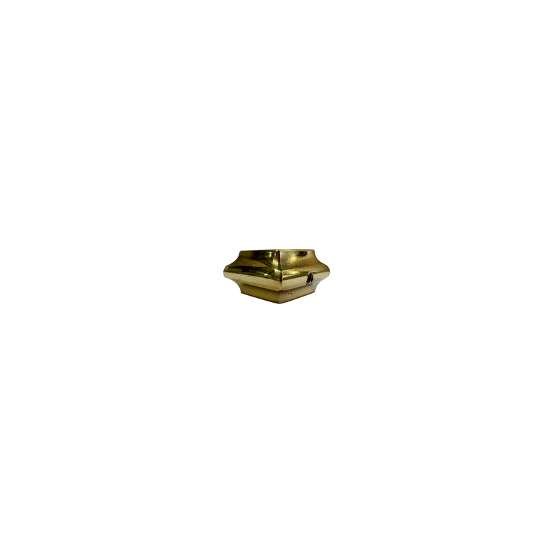 Bague carrée basse laiton 38x38 – pour barreaux carrés 14x14 ou 16x16 mm – finition poli