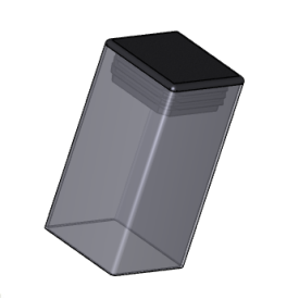 EMBOUT PATIN FIN POUR TUBE CARRE BOUCHON PLASTIQUE M8008